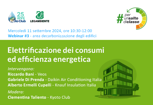 Webinar “Elettrificazione dei consumi ed efficienza energetica”